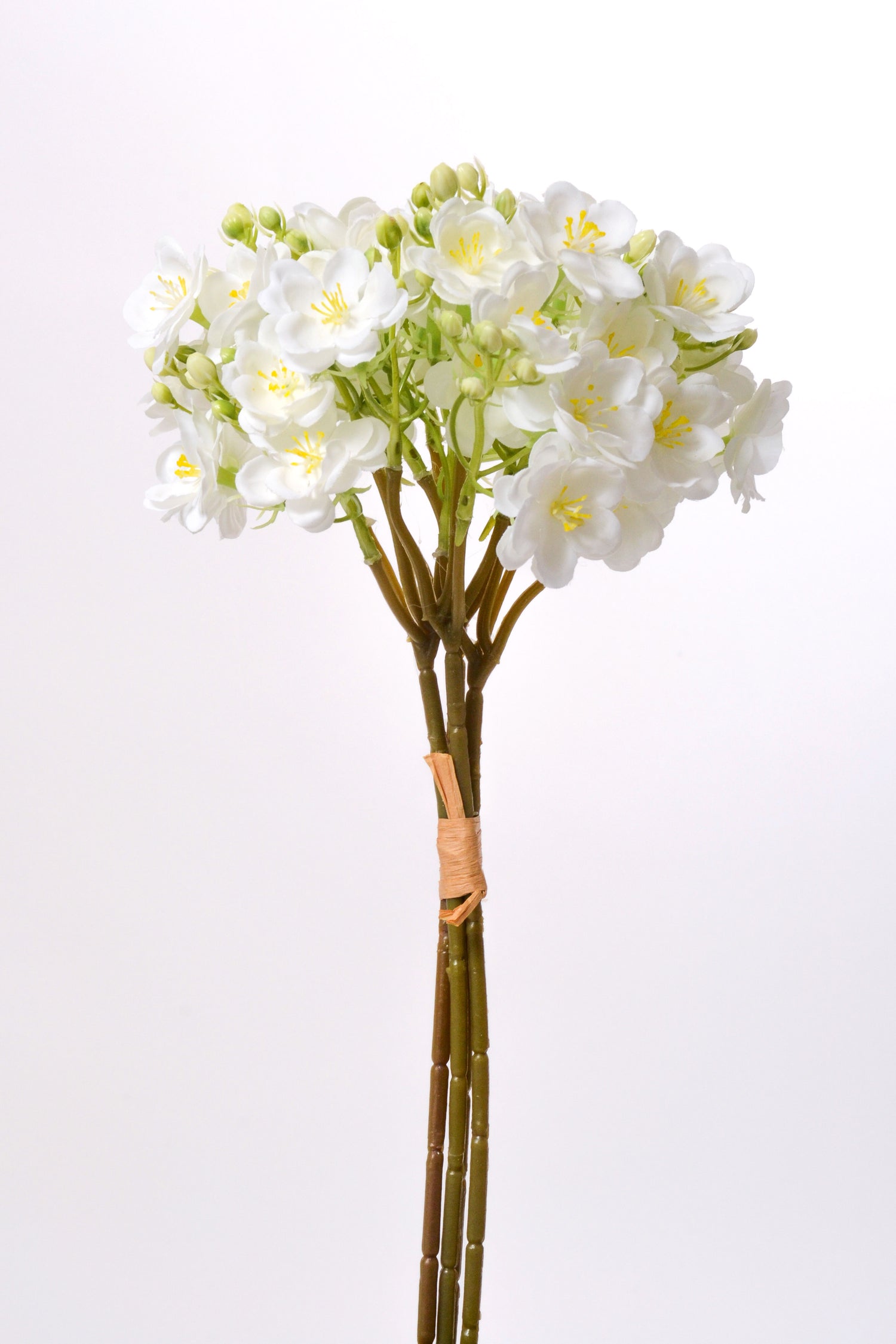 15" Silk Rose Amyrtle Bush White