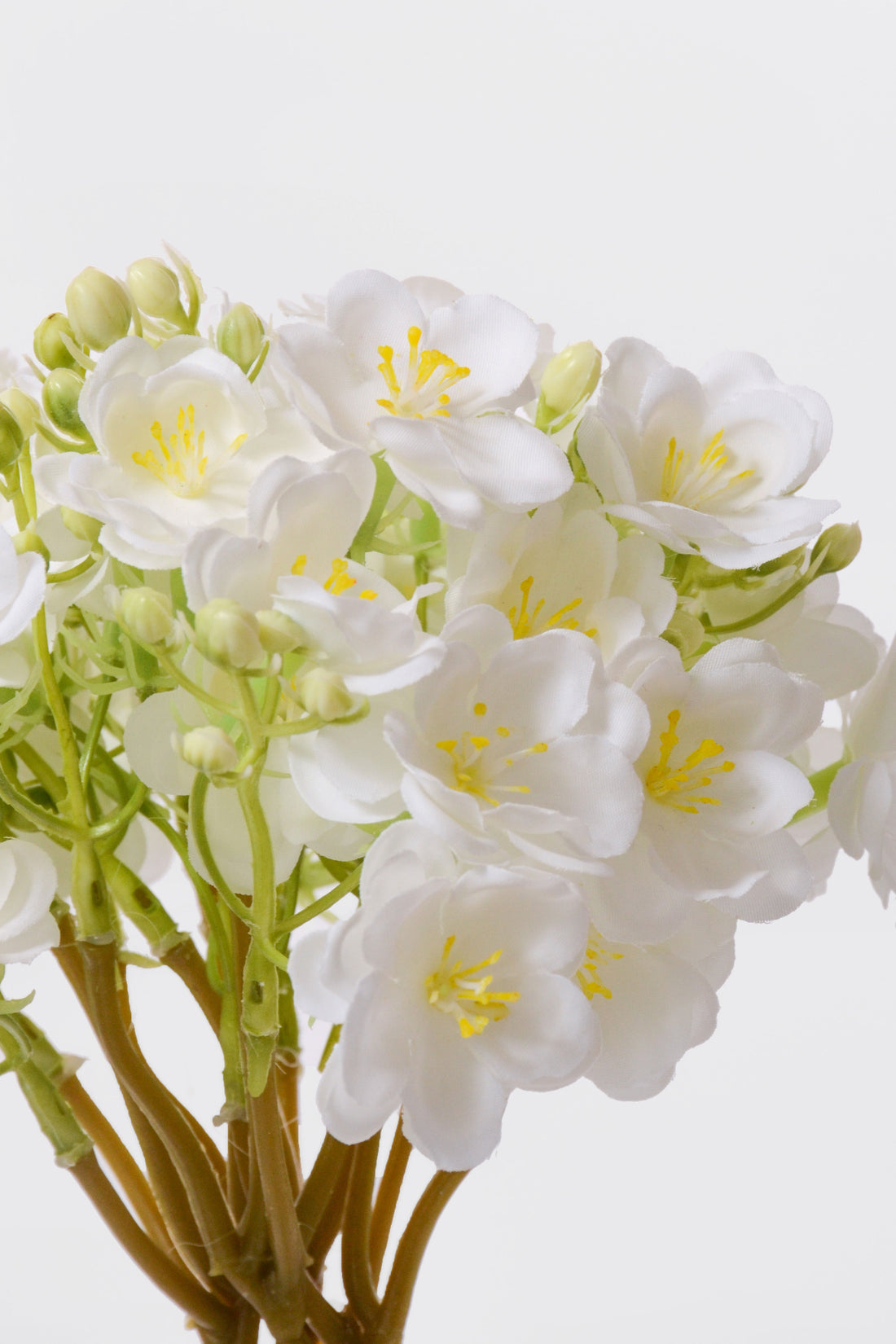 15" Silk Rose Amyrtle Bush White