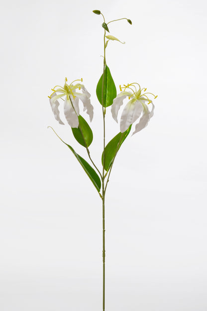 30" Artificial Gloriosa Spray white