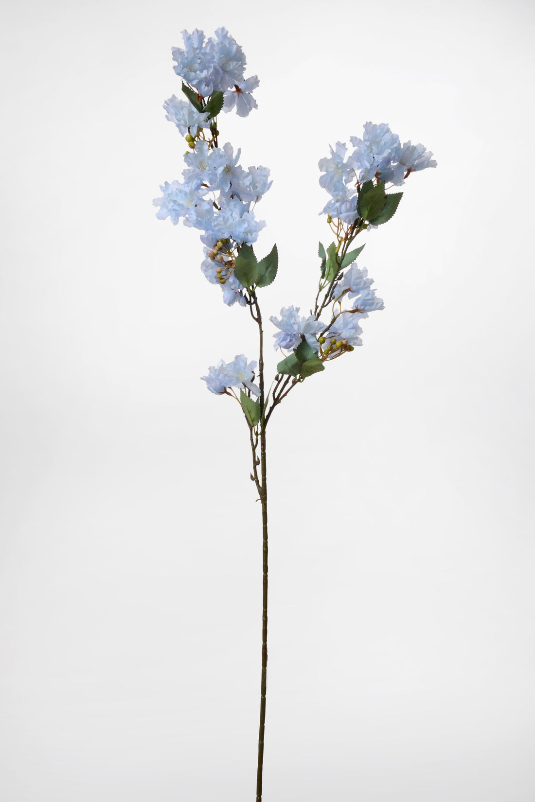 35.5" Silk Cherry Blossom Spray Light Blue