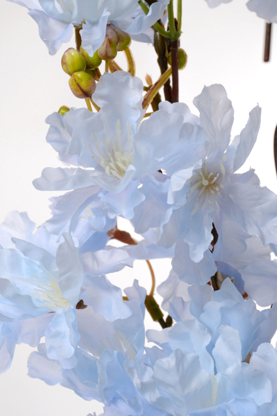 35.5" Silk Cherry Blossom Spray Light Blue