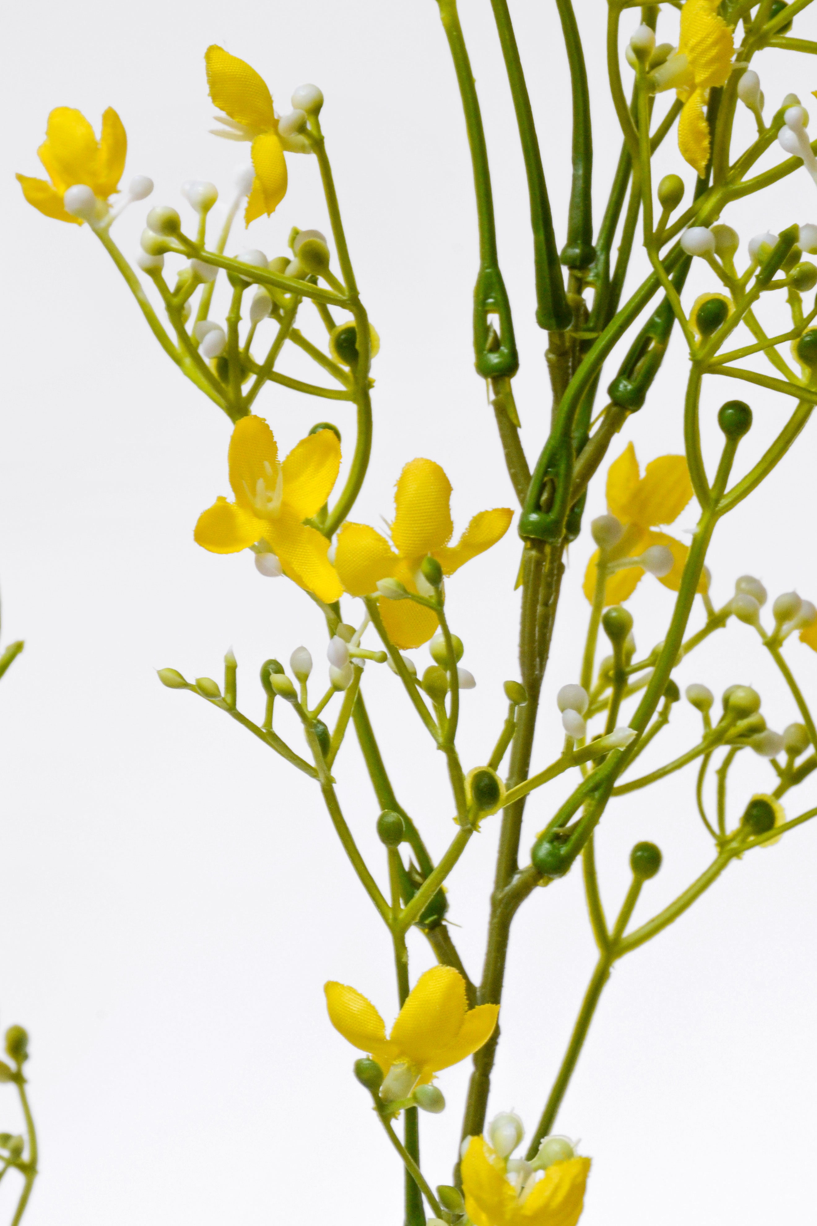 29.5" Silk Waxflower Spray Yellow