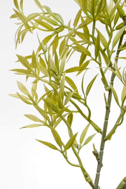 39.5" Artificial Ambrosia Leaf Spray Green/White