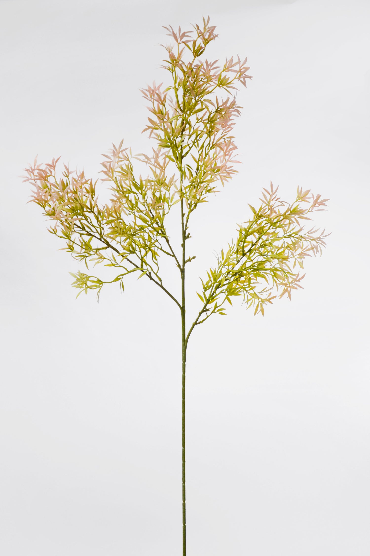 39.5" Artificial Ambrosia Leaf Spray Green/Pink