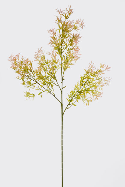 39.5" Artificial Ambrosia Leaf Spray Green/Pink
