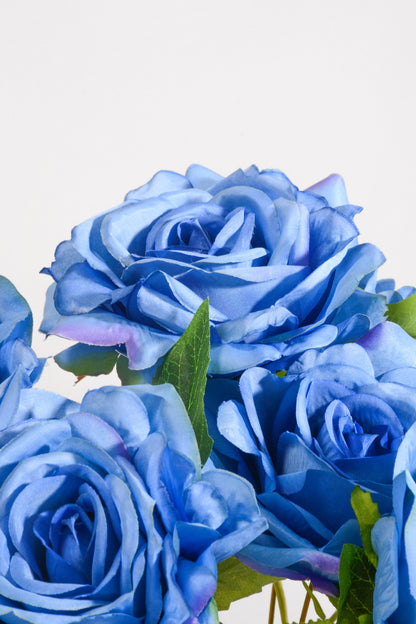 17.5" Silk Rose Bush Blue