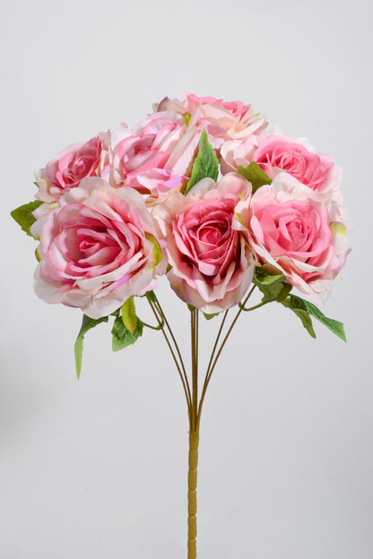 17.5" Silk Rose Bush Fuschia