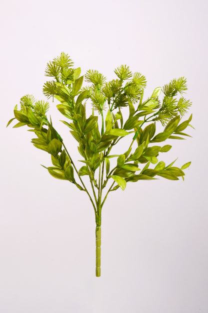 14" Artificial Alliums Bush Green