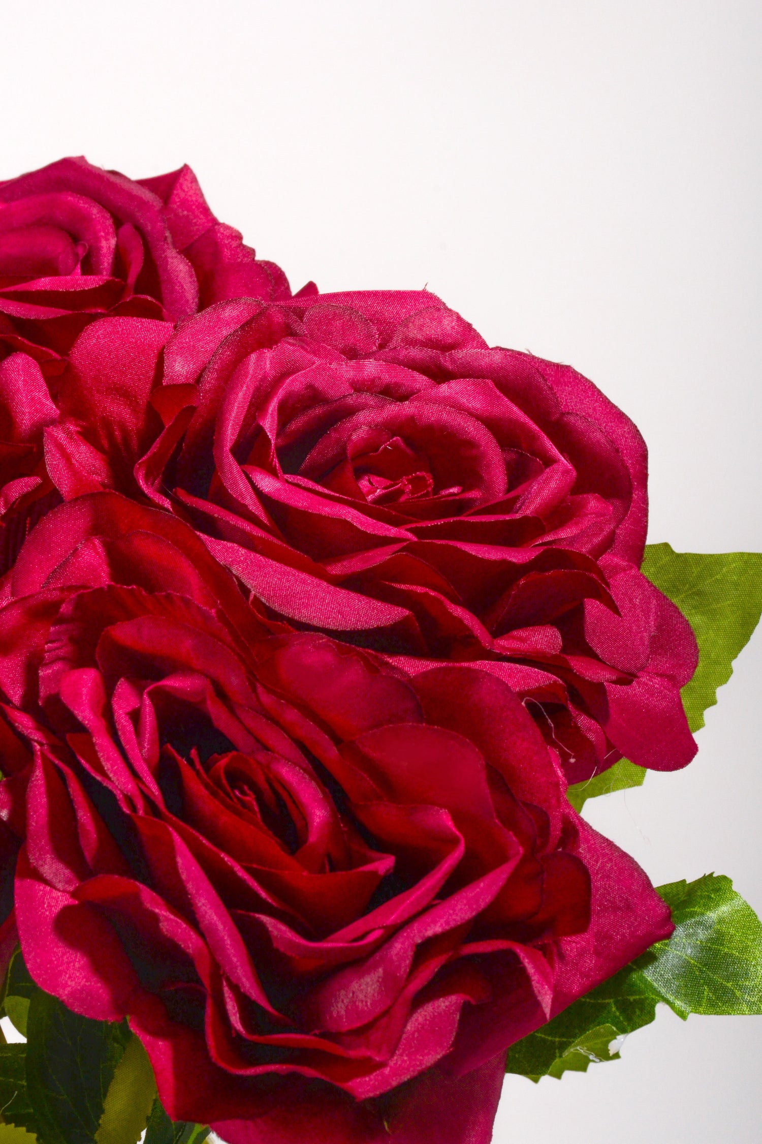 17.5" Silk Rose Bush Burgundy