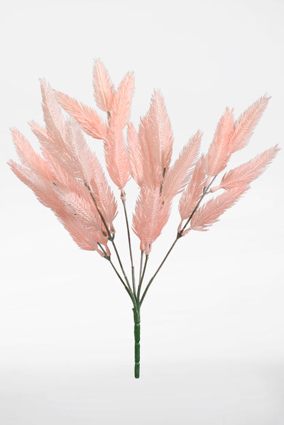 14" Artificial Foxtail Grass Bush Pink