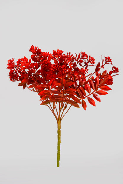 13&quot; Artificial Azolla Bush Red