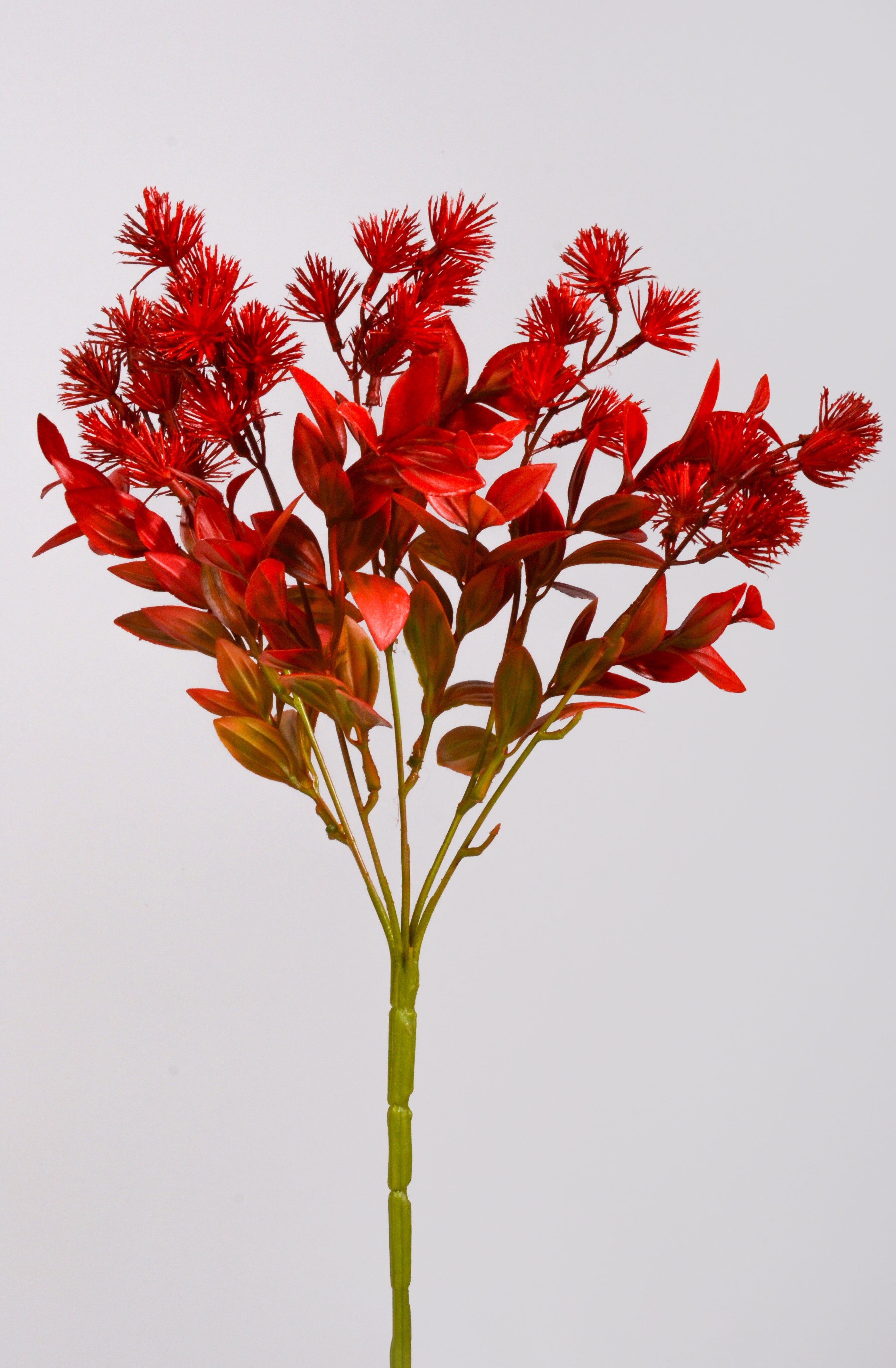 14" Artificial Alliums Bush Red