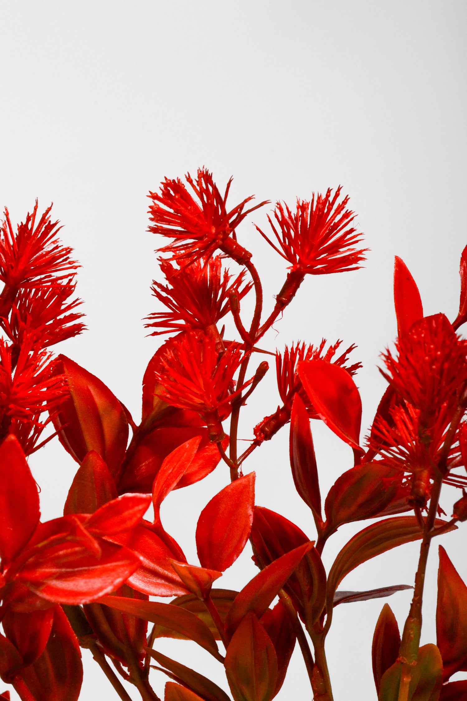 14" Artificial Alliums Bush Red