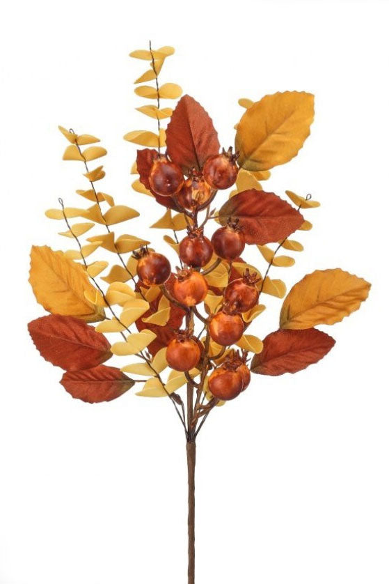 18" Autumn Eucalyptus Berry Leaf Pick Autumn