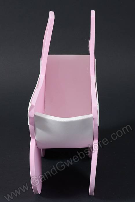 12.5" X 4.5" X 12.5" Glitter Eva Foam Stroller Pink