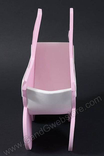 12.5" X 4.5" X 12.5" Glitter Eva Foam Stroller Pink