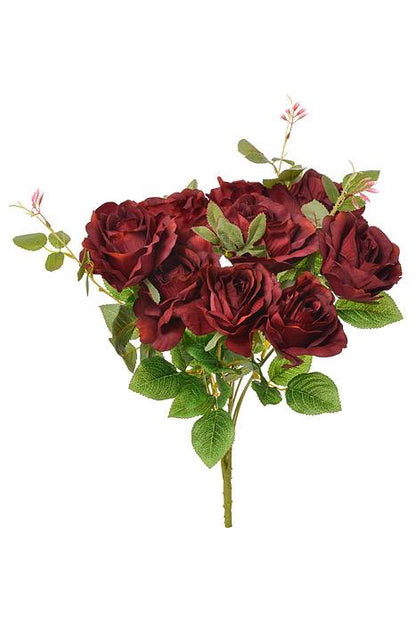 21"  Rose Bush Burgundy