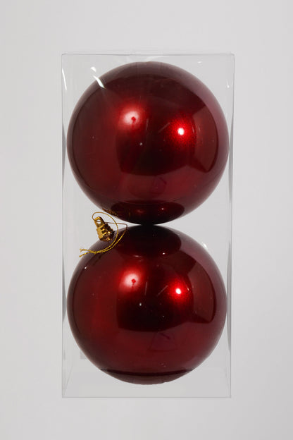 150MM Ornament Ball Burgundy Bx/2