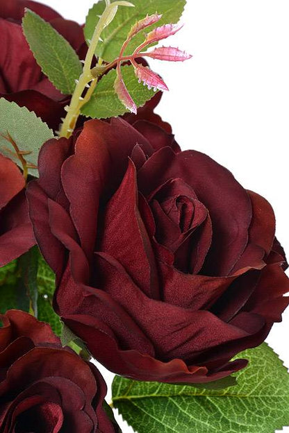 21"  Rose Bush Burgundy