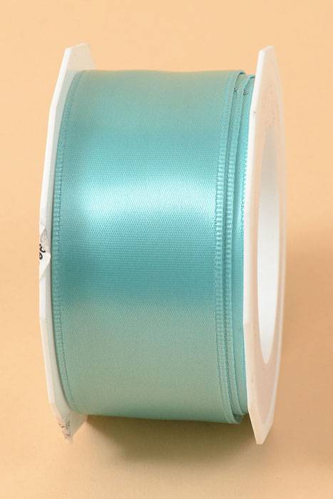 1.5" X 10yds Wired Satin Ribbon Aqua