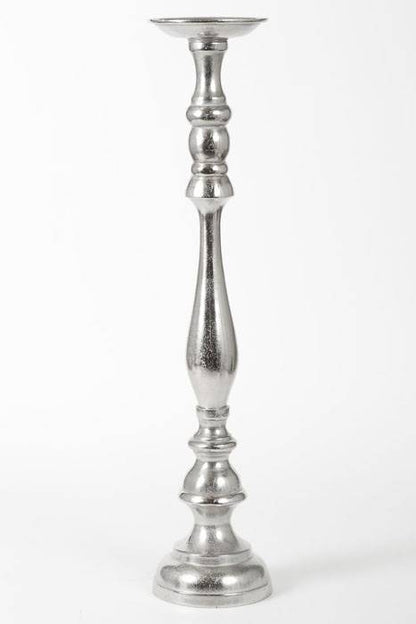 6" X 30" Aluminum Candle Holder W/nickel Finish