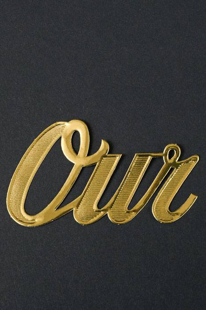 1.5" Large Paper "our" Gold Pkg/10