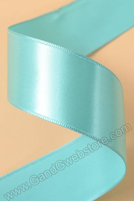 1.5" X 10yds Wired Satin Ribbon Aqua