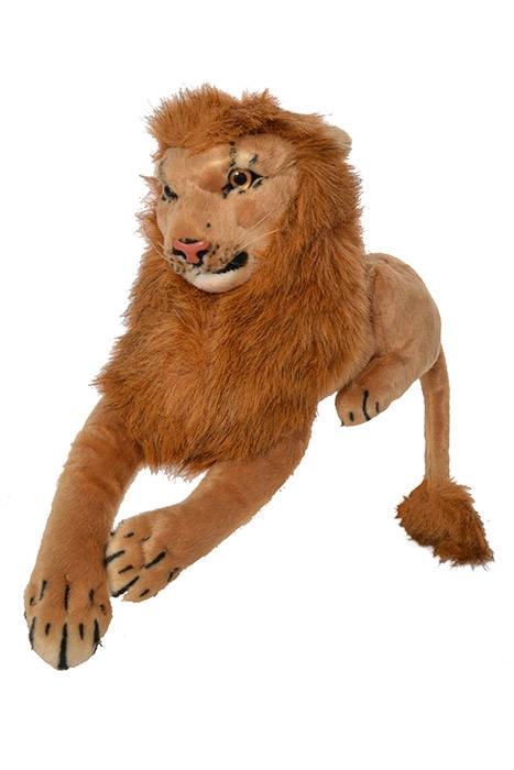 17" X 10" Stuffed Lion Light Brown