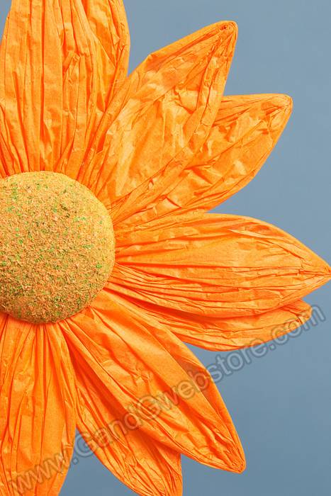 9.5" Hanging Paper Flower Orange