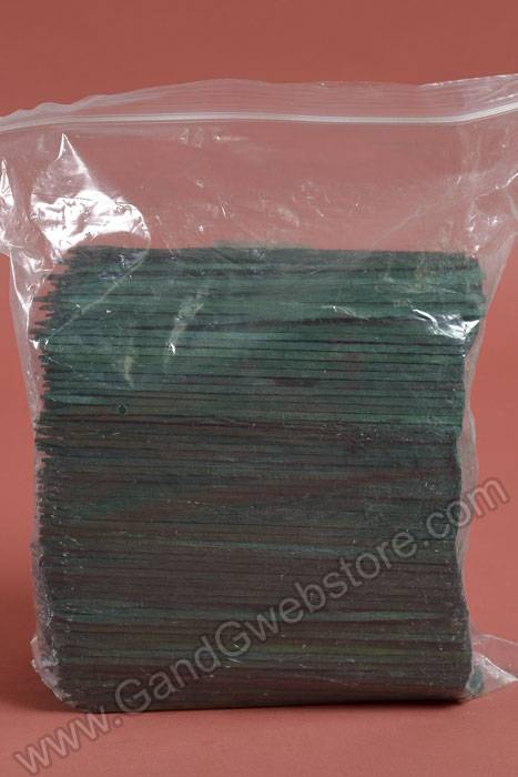 8" Unwired Wood Pick Green Pkg/1000