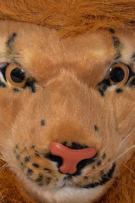 17" X 10" Stuffed Lion Light Brown