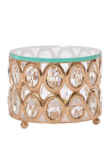 7.5"/11.5"/15.75" Round Cake Stand W/crystal Gold