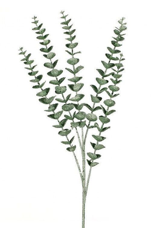 33" Glitter Eucalyptus Stem Mint Green