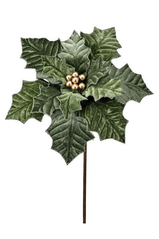 25" Garden Holiday Poinsettia Stem Mint