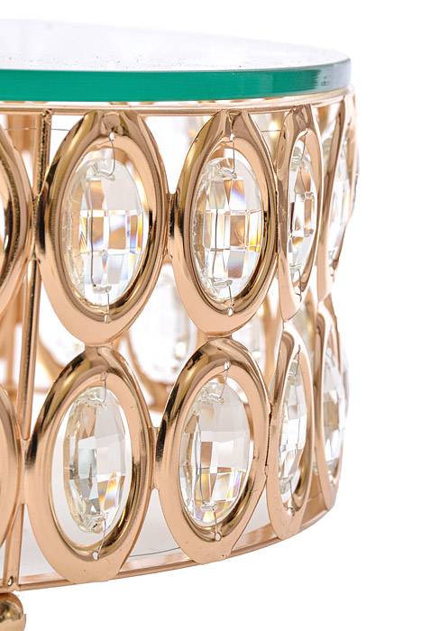 7.5"/11.5"/15.75" Round Cake Stand W/crystal Gold
