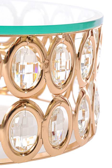 7.5"/11.5"/15.75" Round Cake Stand W/crystal Gold