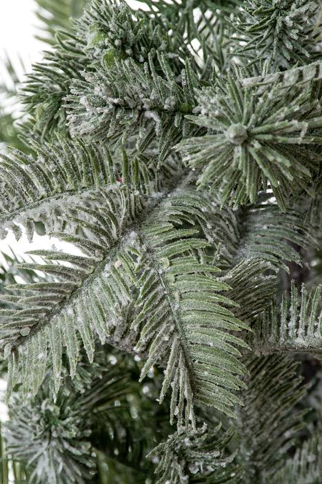 3ft Snow Green Flocked Pine Tree Potted