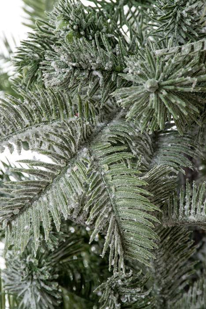 3ft Snow Green Flocked Pine Tree Potted
