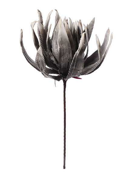 38" Foam Agave Stem Gray/White