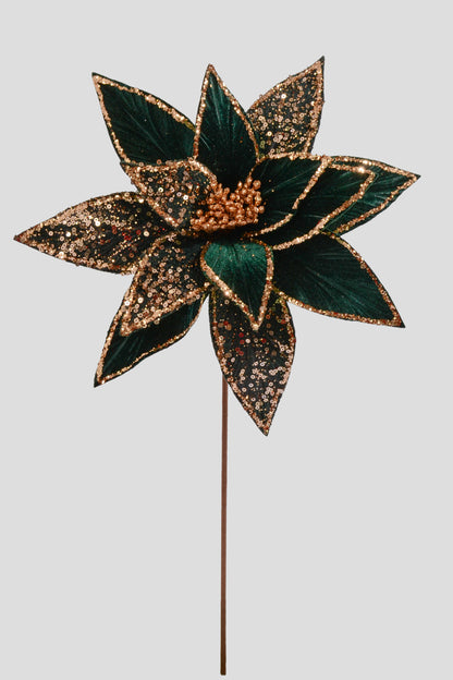 23" Poinsettia Stem Green