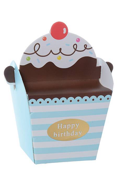 4.5" X 3.75" Paper Gift Box Blue Pkg/25