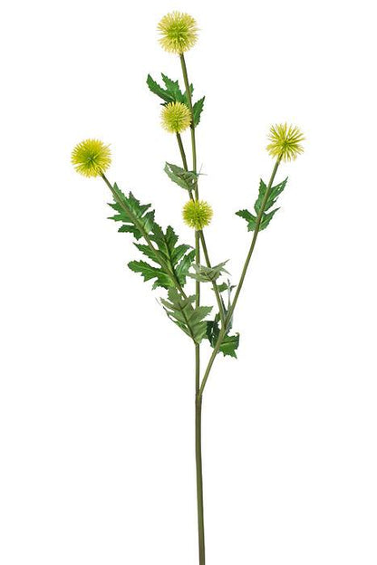 28.5" Globe Thistle Spray Yellow