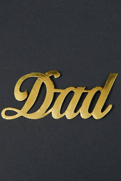 1.75" Large Paper "dad" Gold Pkg/10