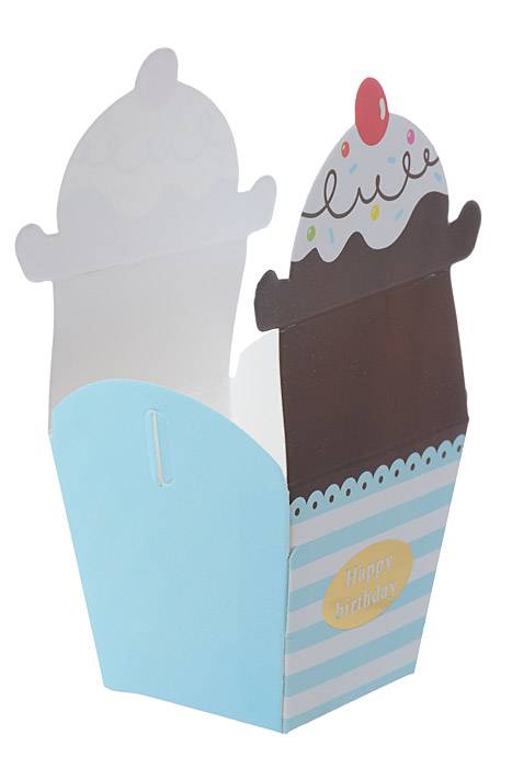 4.5" X 3.75" Paper Gift Box Blue Pkg/25