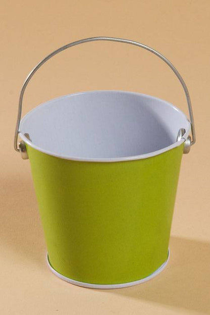 3" X 3.25" Metal Bucket W/handle Apple Green