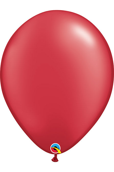 16" Round Latex Balloon Pearl Ruby Red Pkg/50