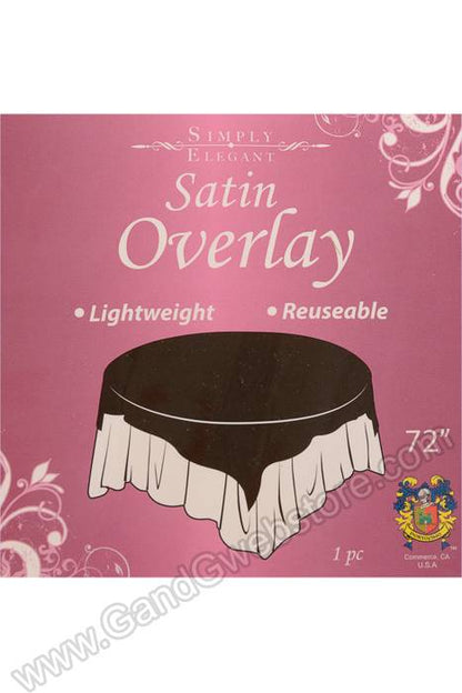 72" X 72" Satin Overlay Purple