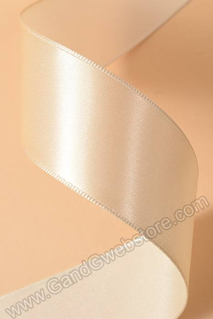 1.5" X 10yds Wired Satin Ribbon Ivory