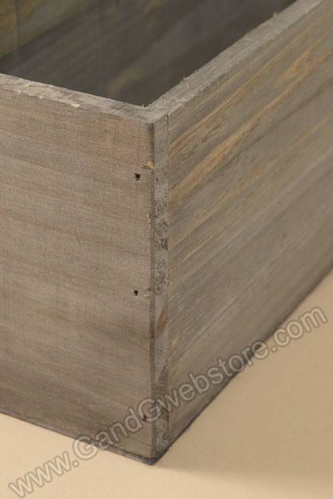 12" X 4" X 4" Woodland Planter Brown