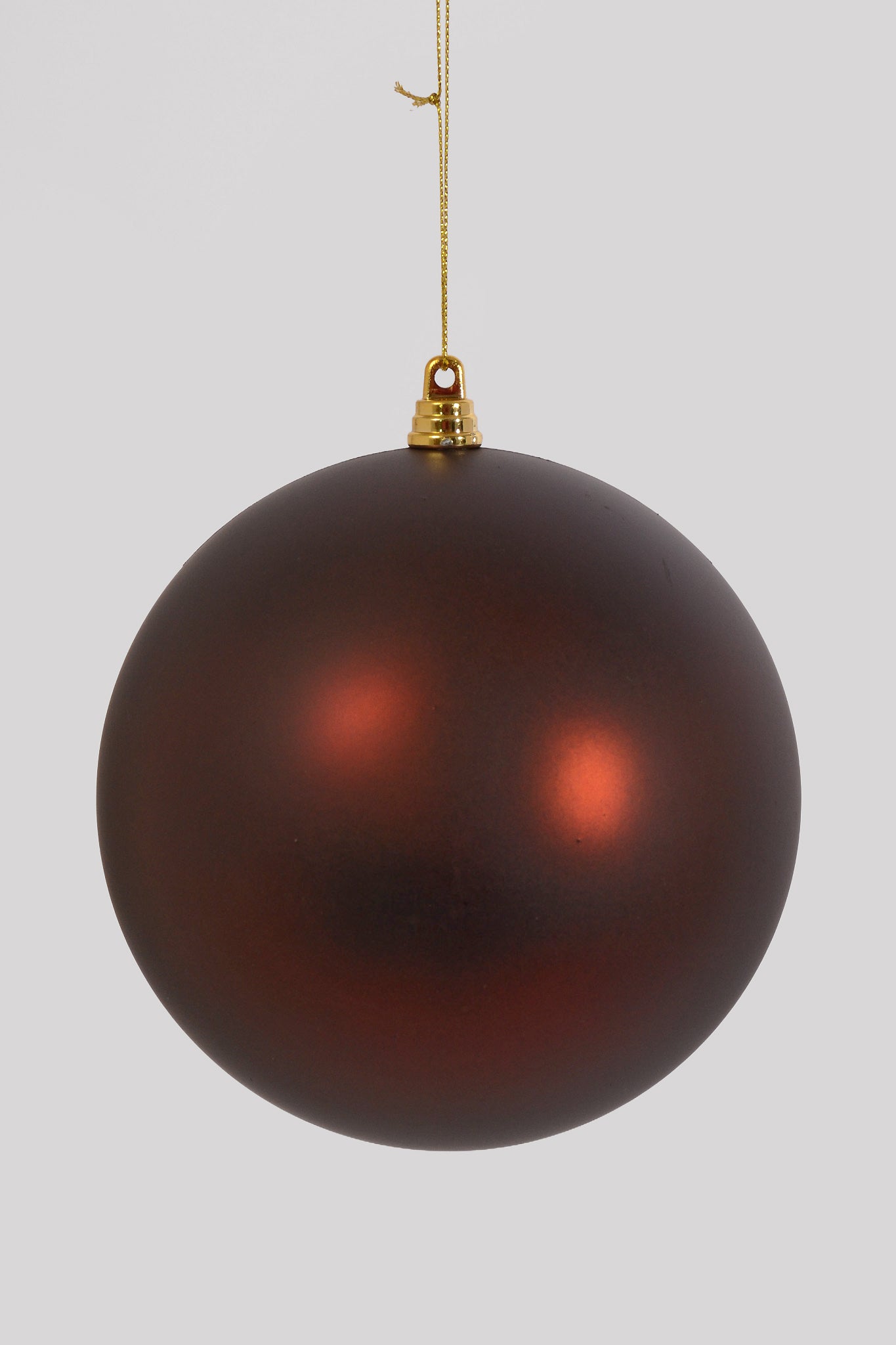 150MM Ornament Ball Matte Chocolate Bx/2